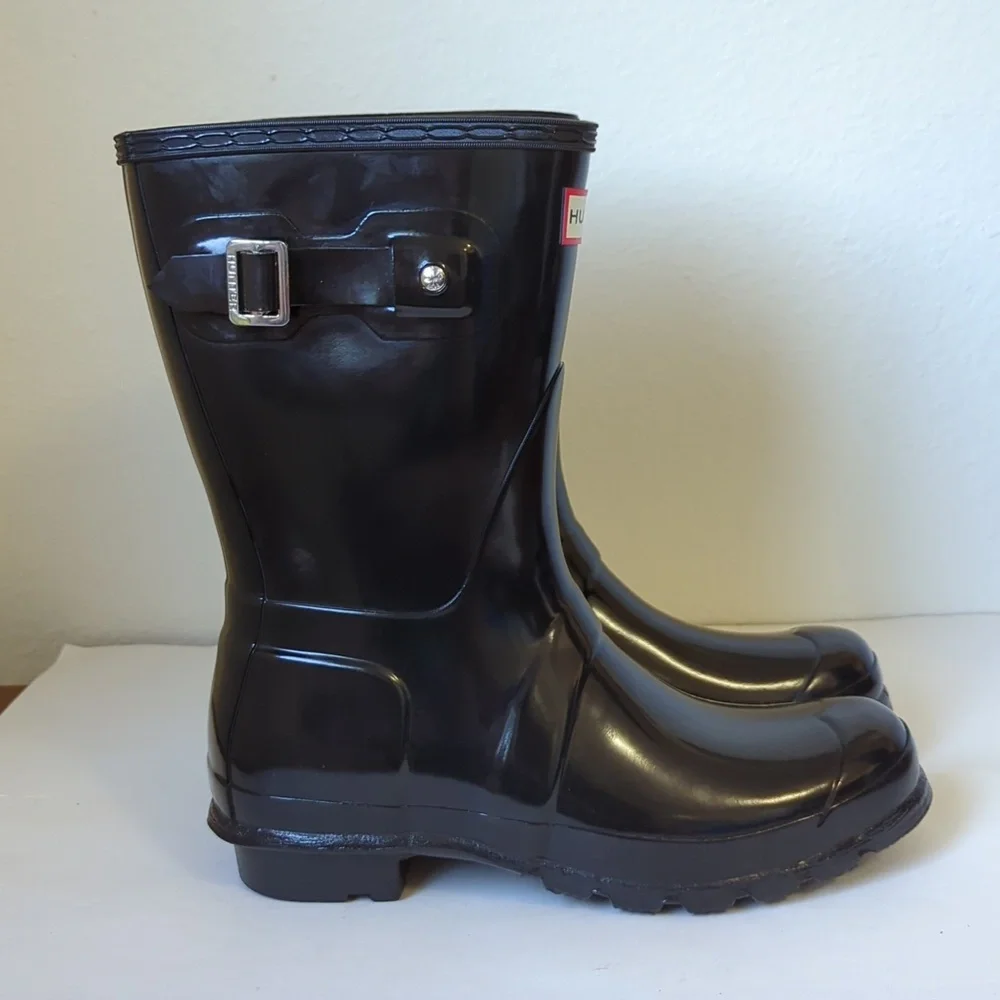 HUNTER ORIGINAL SHORT GLOSS BLACK - Size 7